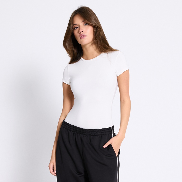 Cap sleeve body "Lyla" Off white